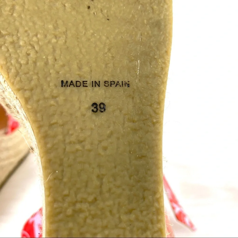 Marc‎ Jacobs Espadrille Sandals Red Floral Size39